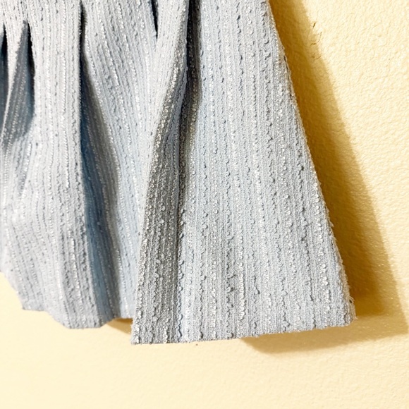 NWT Line & Dot Emmeline Tweed Boucle Revolve Mini Skirt in Sky Blue size large - Picture 9 of 10